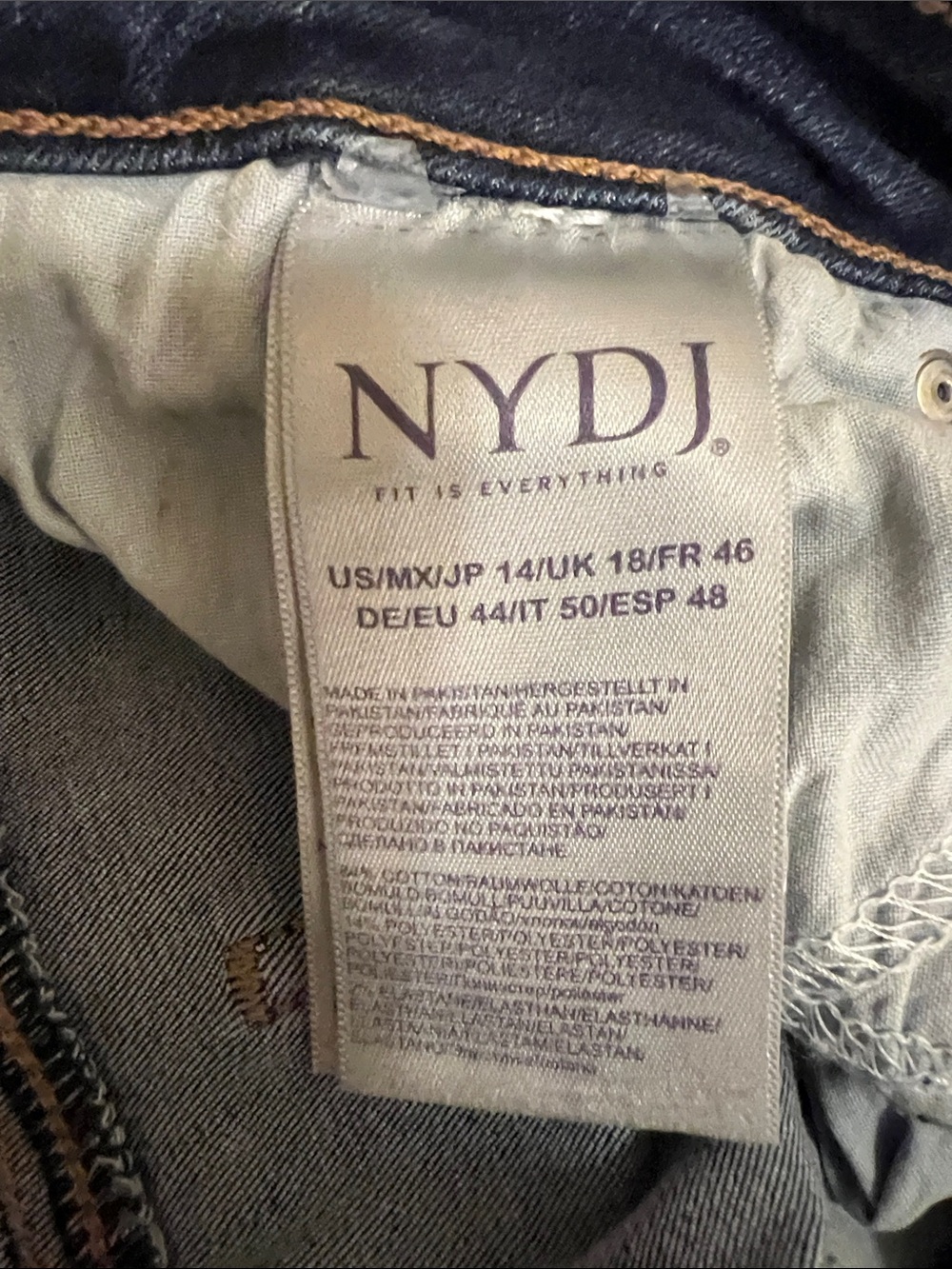NYDJ “Fit is Everything” Women's Blue Flare Jeans - Picture 6 of 7